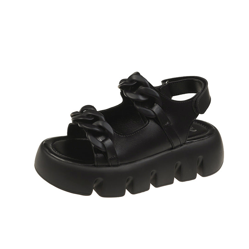 Sapatos de Salto Médio com Solas Grossas