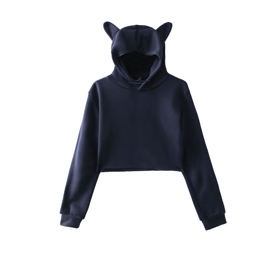 Moletom com Orelhas de Gato Coreano para Mulheres