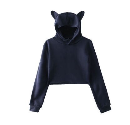 Moletom com Orelhas de Gato Coreano para Mulheres