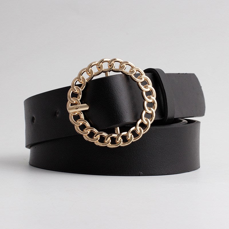 Cinto  Fashion Round Buckle 2026 para Vestidos