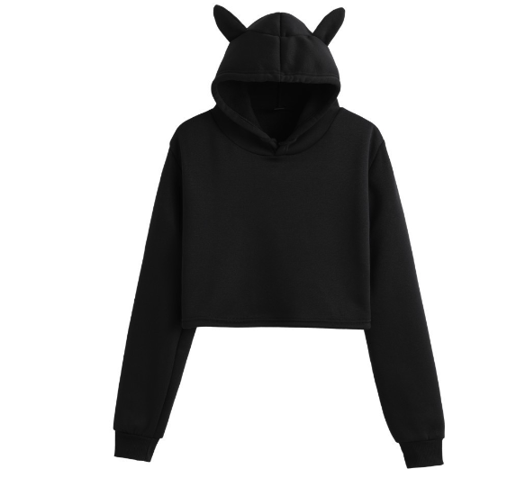 Moletom com Orelhas de Gato Coreano para Mulheres