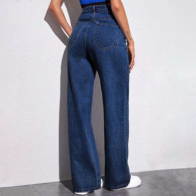 Jeans Retrô de Cintura Alta