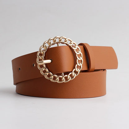 Cinto  Fashion Round Buckle 2026 para Vestidos