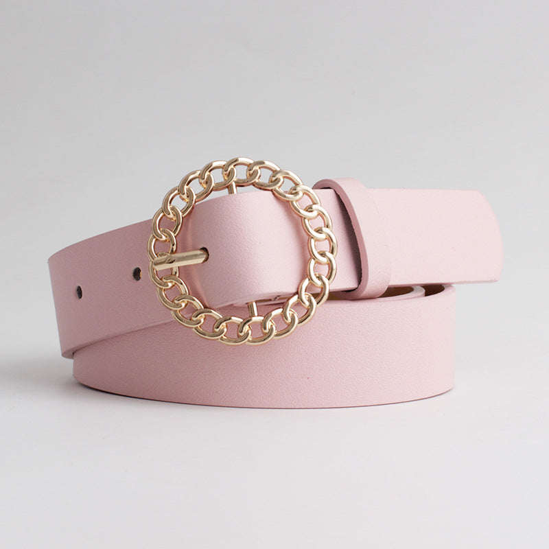 Cinto  Fashion Round Buckle 2026 para Vestidos