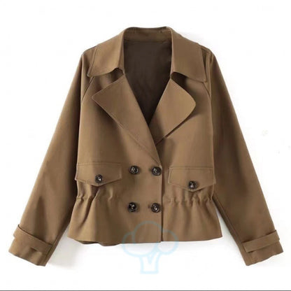 Casaco Curto Versátil Feminino Estilo Coreano
