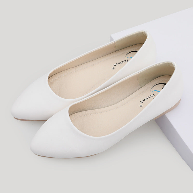 Sapatos rasos de bico fino profissionais para mulher