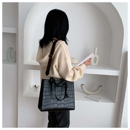Bolsa Tote com Estampa de Pedra