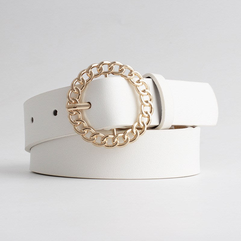Cinto  Fashion Round Buckle 2026 para Vestidos