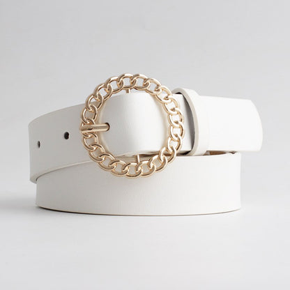 Cinto  Fashion Round Buckle 2026 para Vestidos