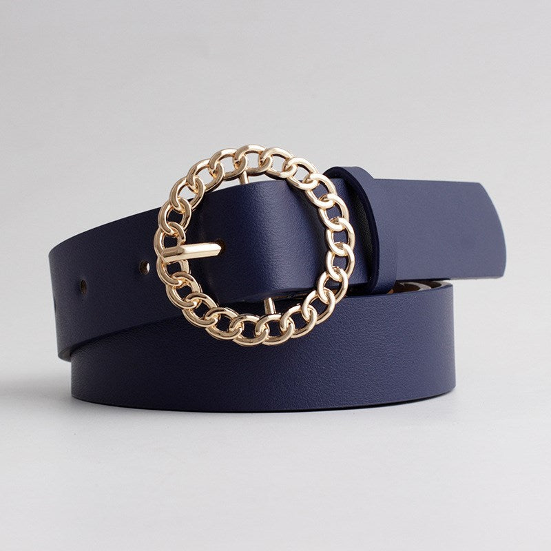 Cinto  Fashion Round Buckle 2026 para Vestidos