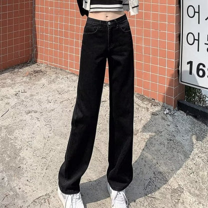 Jeans Retrô de Cintura Alta