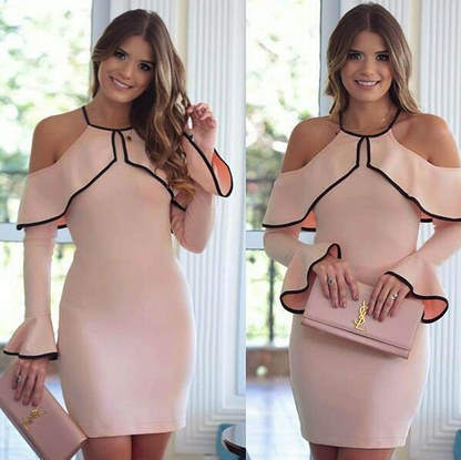 Vestido Tubinho Longo de Ombro a Ombro