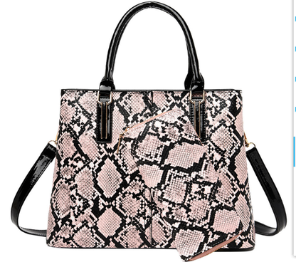 Bolsa Feminina com Estampa de Cobra, de Ombro e Transversal