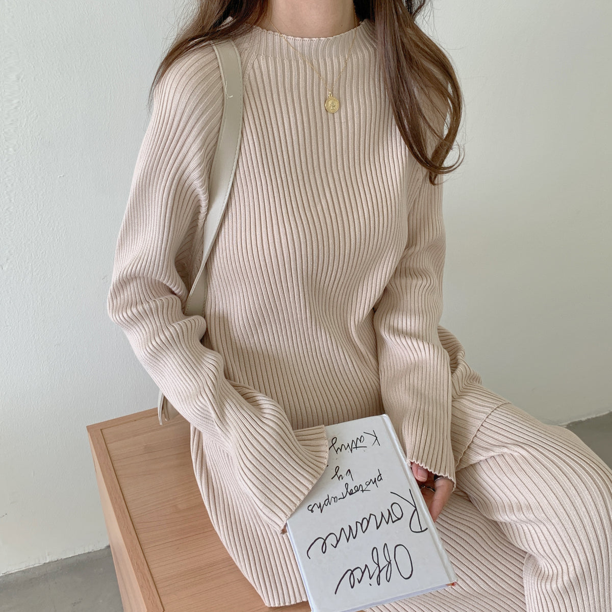 Conjunto feminino de duas peças de alta qualidade com estilo coreano
