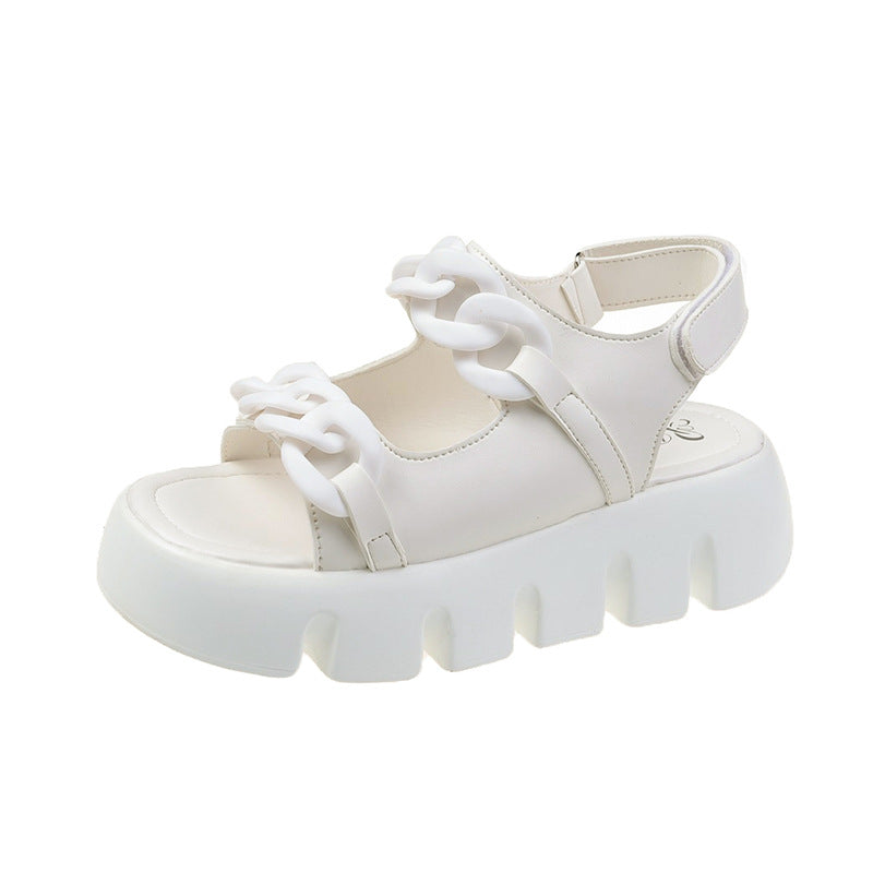 Sapatos de Salto Médio com Solas Grossas