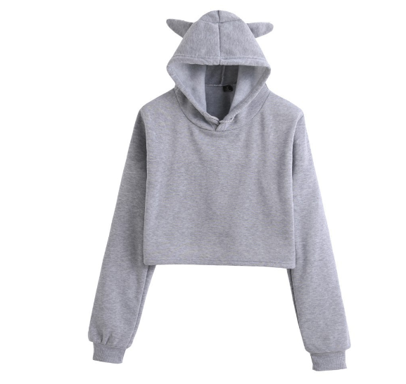 Moletom com Orelhas de Gato Coreano para Mulheres