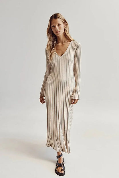 Vestido Tricotado Personalizado Fashion para Mulheres