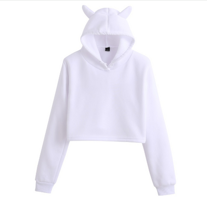 Moletom com Orelhas de Gato Coreano para Mulheres