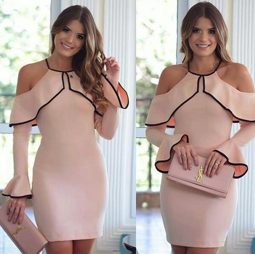 Vestido Tubinho Longo de Ombro a Ombro