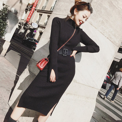 Vestido Ajustado de Tricô, Vestido Suéter