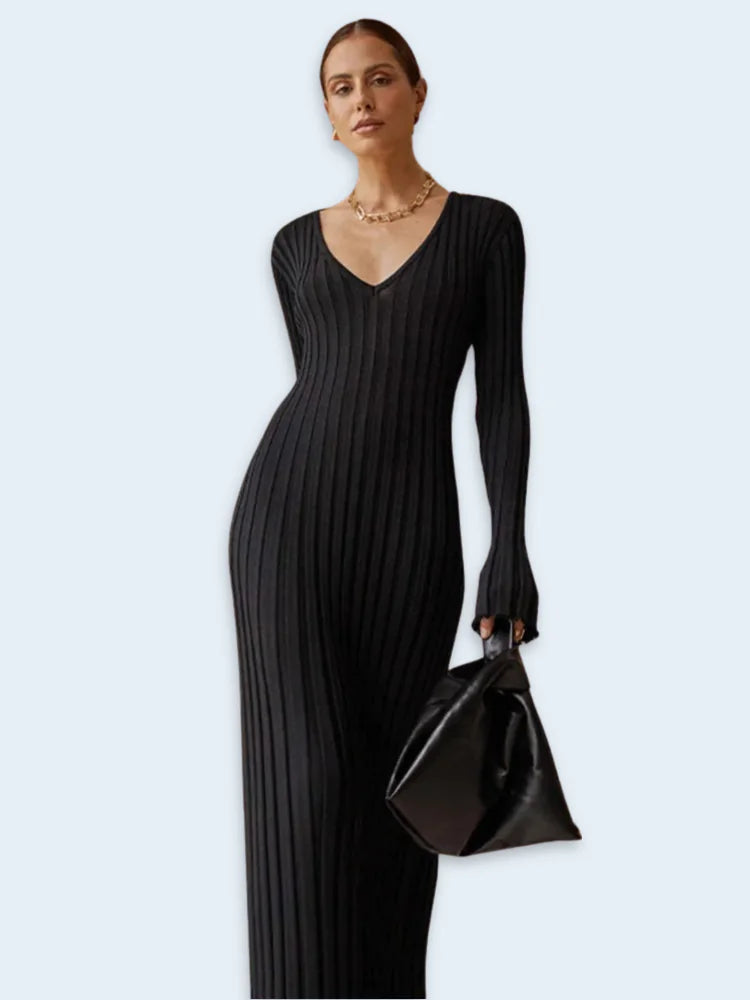 Vestido Tricotado Personalizado Fashion para Mulheres