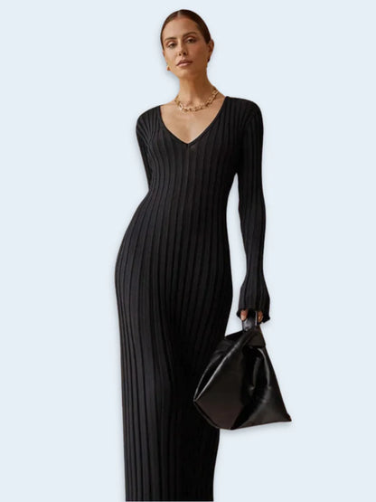 Vestido Tricotado Personalizado Fashion para Mulheres