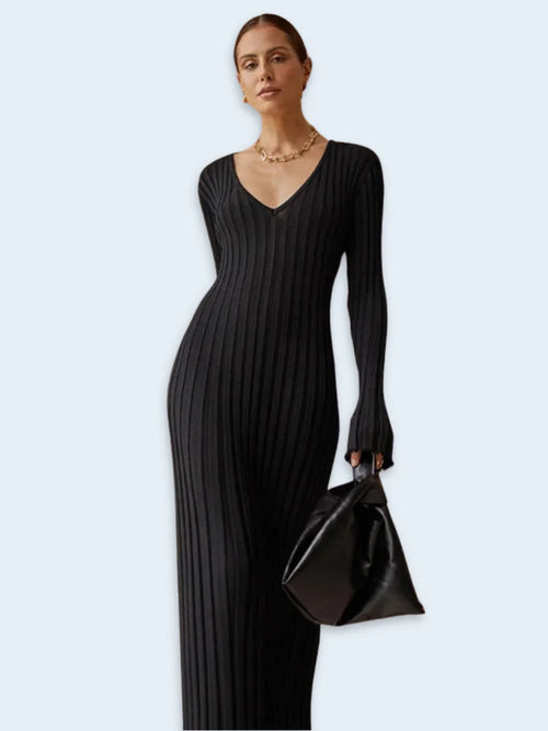 Vestido Tricotado Personalizado Fashion para Mulheres