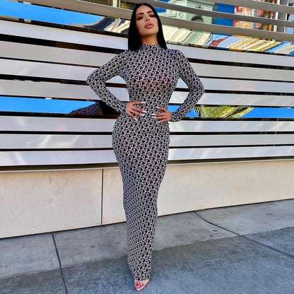 Vestido Estampado Sem Costas para Mulheres
