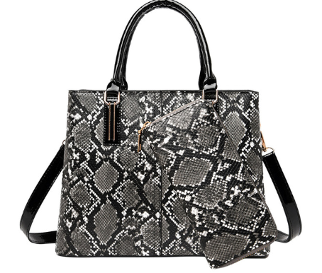 Bolsa Feminina com Estampa de Cobra, de Ombro e Transversal