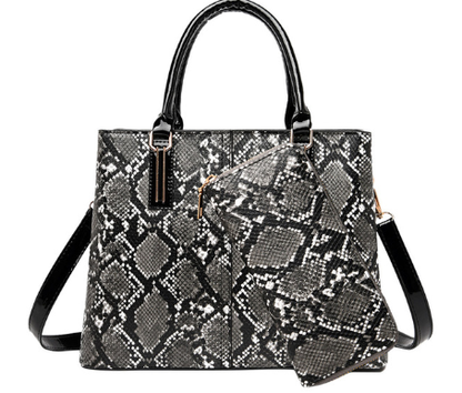 Bolsa Feminina com Estampa de Cobra, de Ombro e Transversal