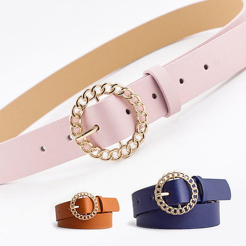 Cinto  Fashion Round Buckle 2026 para Vestidos
