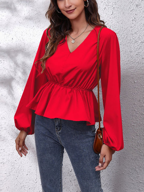 Camisa Casual Elegante com Mangas