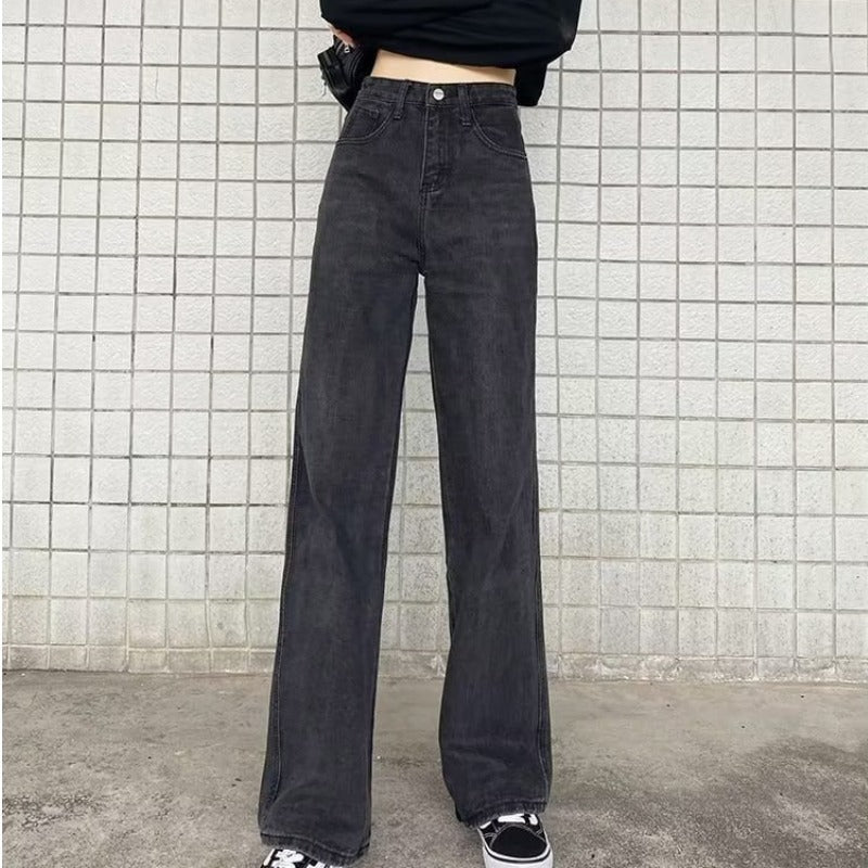 Jeans Retrô de Cintura Alta