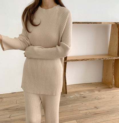 Conjunto feminino de duas peças de alta qualidade com estilo coreano