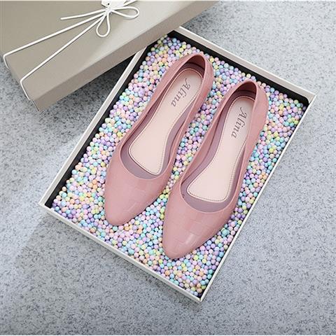 Sapatos de Trabalho Slip-On de Bico Fino e Salto Anabela Elegantes