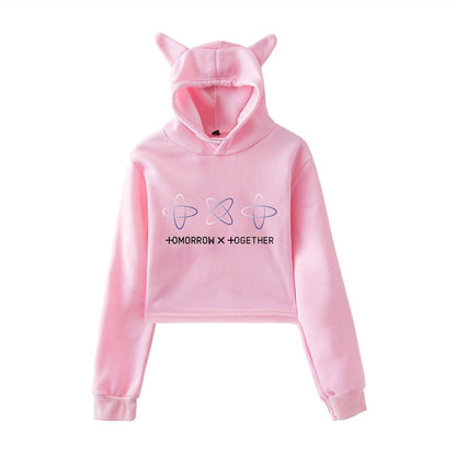 Moletom com Orelhas de Gato Coreano para Mulheres