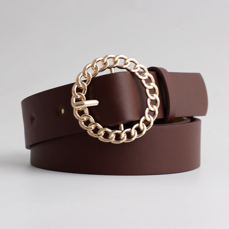 Cinto  Fashion Round Buckle 2026 para Vestidos