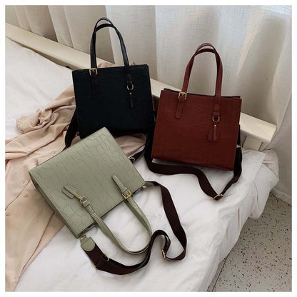 Bolsa Tote com Estampa de Pedra