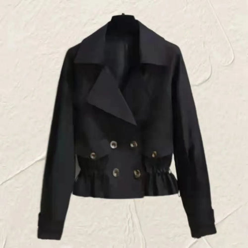 Casaco Curto Versátil Feminino Estilo Coreano