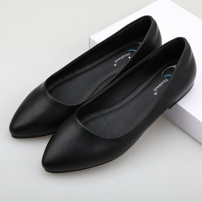 Sapatos rasos de bico fino profissionais para mulher