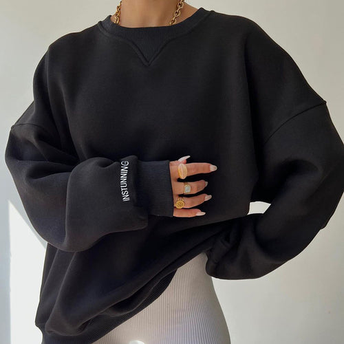 Camisola feminina folgada e versátil