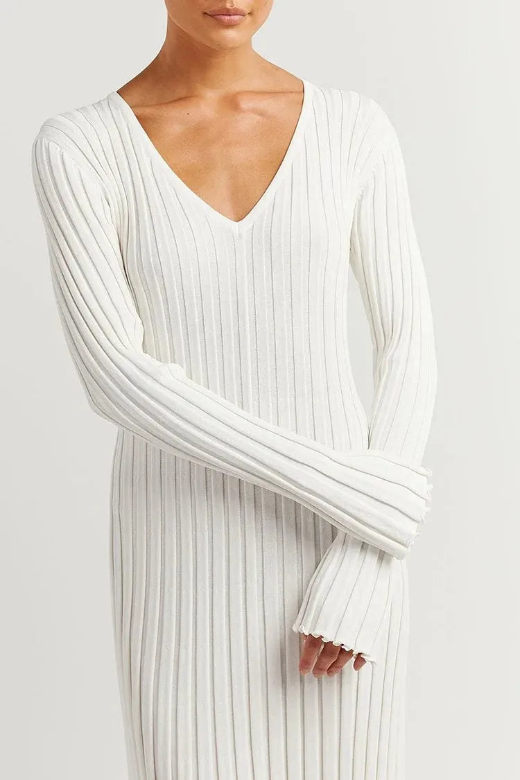 Vestido Tricotado Personalizado Fashion para Mulheres