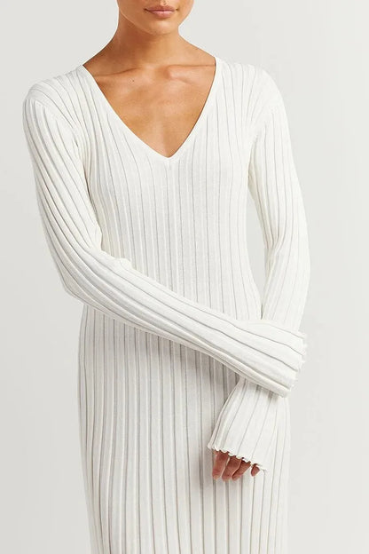 Vestido Tricotado Personalizado Fashion para Mulheres