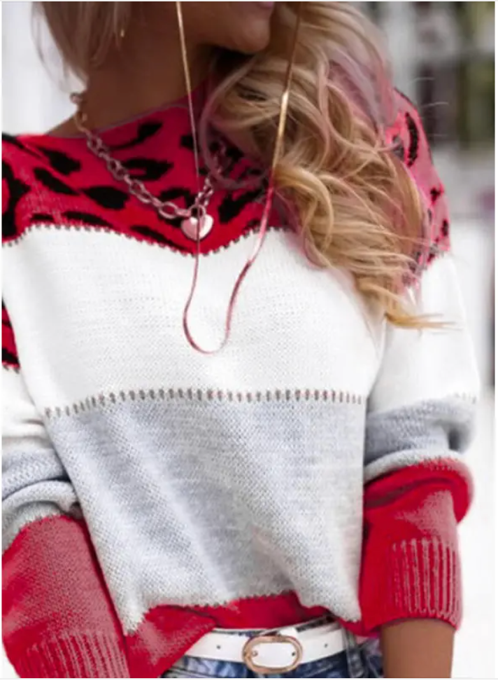 Suéter Casual Feminino com Estampa de Leopardo