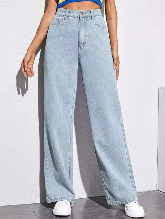 Jeans Retrô de Cintura Alta
