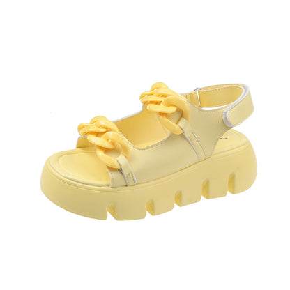 Sapatos de Salto Médio com Solas Grossas