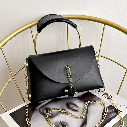 Bolsa Mini Transversal Estilosa com Cinto Destacável e Anel